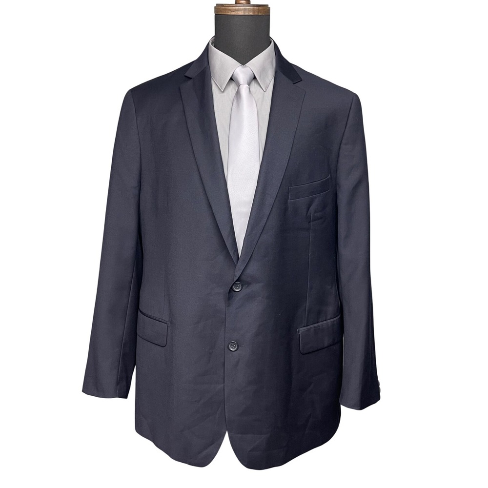 Mantoni Suit Jacket Men 50L Navy Super 140s Wool 2-Button Italian Style Classic